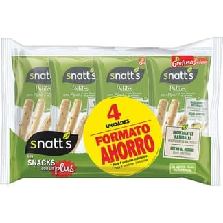 Palitos de cereal con pipas 4 bolsas x 40g pack formato ahorro 160 g - Snatt's