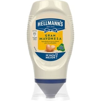 Mayonesa bocabajo sin gluten sin lactosa envase 250 ml - Hellmann's