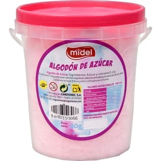 Algodón de azúcar sin gluten bote 40 g - Midel
