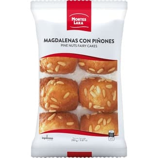 Magdalenas con piñones 6 unidades envase 280 g - Montes Lara