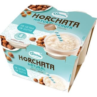 Horchata de chufa natural pack 4 unidades sin gluten y sin lactosa estuche 800 ml - D'licios