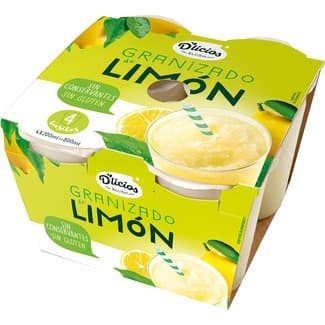 Granizado de limón pack 4 unidades sin gluten estuche 800 ml - D'licios