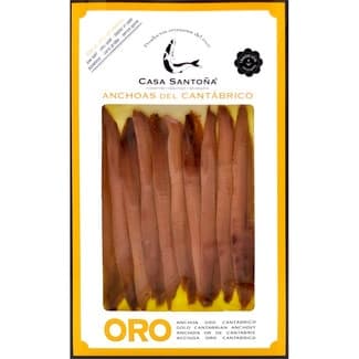 Oro filetes de anchoa del cantrábirco 10 lomos envase 60 g - Casa Santoña