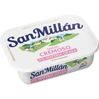 Queso cremoso desnatado 0% m.g. tarrina 175 g - San Millan