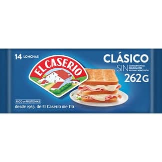 Queso fundido clásico en lonchas 14 unidades envase 262 g - El Caserio
