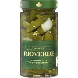 Pepinillos muy finos frasco 180 g neto escurrido - Rioverde