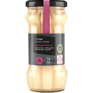 Espárragos blancos  IGP de Navarra muy gruesos 7-9 piezas frasco 325 g neto escurrido - El Corte Ingles Selection