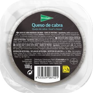 Medallón de queso de cabra madurado con moho elaborado con leche pasteurizada envase 100 g - El Corte Ingles