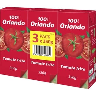 Tomate frito sin gluten pack 3 envase 350 g - Orlando