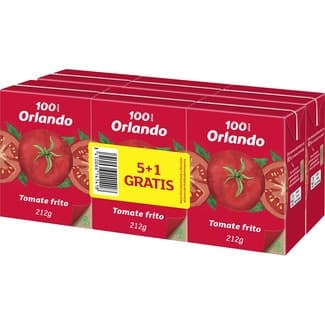 Tomate frito sin gluten pack 6 envase 212 g - Orlando