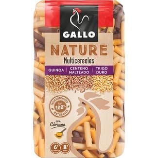 Macarrones Nature multicereales quinoa, centeno malteado y trigo duro paquete 400 g - Gallo
