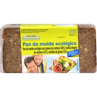 Pan ecológico integral con semillas de girasol paquete 500 g - Mestemacher
