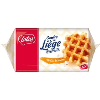 Gofres de lieja con perlas de azúcar 5 unidades paquete 250 g - Lotus