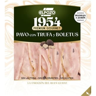 Edición 1954 Premium Gourmet pavo con trufa y boletus en lonchas envase 120 g sin gluten sin lactosa - Elpozo
