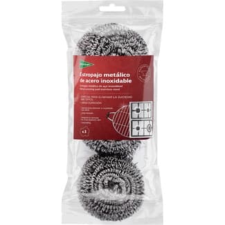 Estropajo metálico de acero inoxidable envase 3 unidades - El Corte Ingles