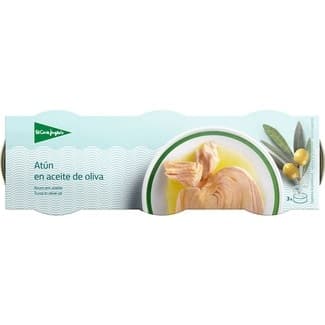 Atún en aceite de oliva pack 3 lata 60 g neto escurrido - El Corte Ingles