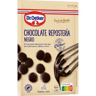 Chocolate negro para repostería fácil de fundir paquete 150 g - Dr.oetker