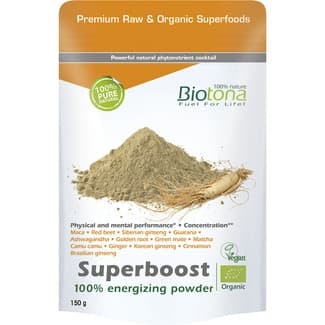 Superboost mezcla de fitonutrientes en polvo ecológica para la concentració envase 150 g - Biotona