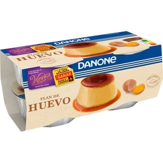 Flan de huevo sin gluten pack 4 unidades 100 g - Danone