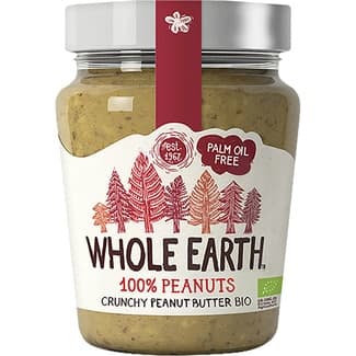 Crema de cacahuete crujiente sin aceite de palma frasco 227 g - Whole Earth