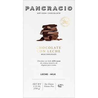 Chocolate con leche 42% cacao sin gluten tableta 100 g - Pancracio