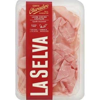 Corte Charcutero lacón cocido ahumado en lonchas sin gluten sin lactosa envase 90 g - La Selva