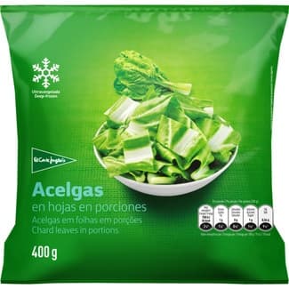 Acelgas en hojas en porciones bolsa 400 g - El Corte Ingles