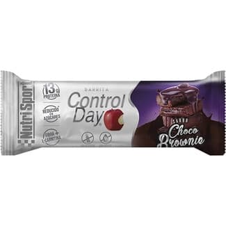 Control Day barrita con sabor a brownie de chocolate con proteínas, fibra Y L-Carnitina envase 44 g sin gluten y sin aceite de palma - Nutrisport