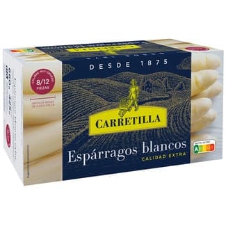 Espárragos blancos extra muy gruesos 8-12 piezas lata 425 g neto escurrido - Carretilla