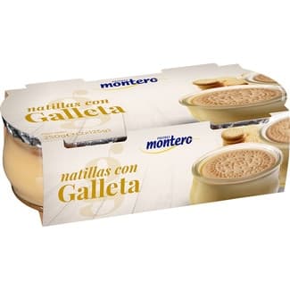 Natillas con galleta pack 2 unidades 125 g - Montero