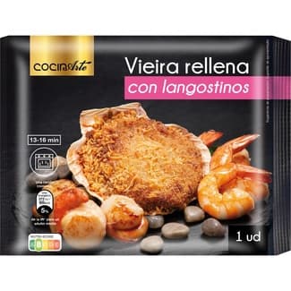 Vieira rellena de langostinos 1 unidad envase 110 g - Cocinarte