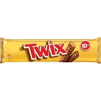 Barritas de chocolate y caramelo 10 unidades envase 500 g - Twix