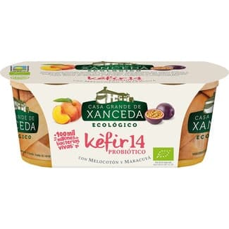 Kéfir 14 con melocotón y maracuyá pack 2 unidades 125 g - Casa Grande De Xanceda