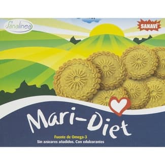Sanalínea Mari-Diet galletas maría sin azúcares añadidos caja 180 g - Sanavi