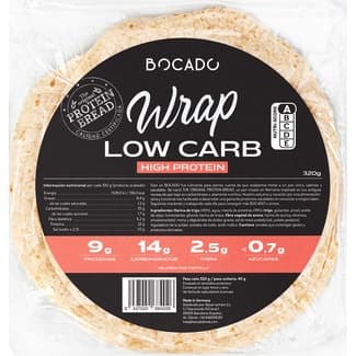 Wraps pan proteico bajo en carbohidratos bolsa 320 g - Bocado