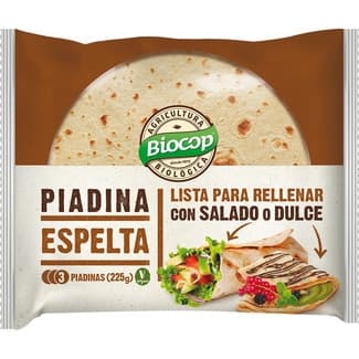 Piadina wraps de espelta ecológica 3 unidades envase 225 g - Biocop