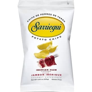 Patatas fritas sabor jamón ibérico bolsa 125 g - Sarriegui