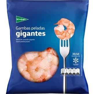 Gambas peladas gigantes 35-40 piezas bolsa 400 g neto escurrido - El Corte Ingles