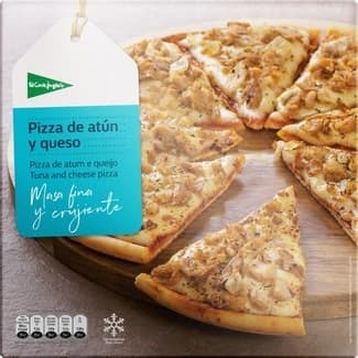 Pizza de atún y queso masa fina estuche 400 g - El Corte Ingles
