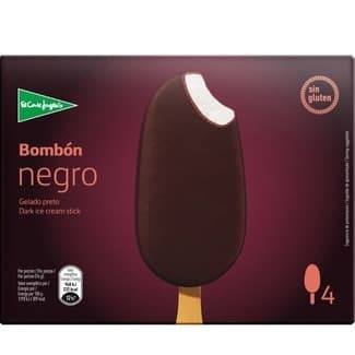 Bombón helado de chocolate negro sin gluten 4 unidades estuche 440 ml - El Corte Ingles