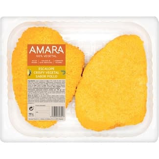 Escalope 100% vegetal crispy sabor pollo envase 180 g - Amara
