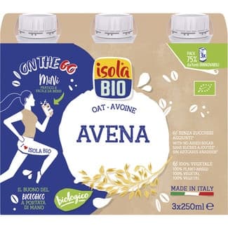 Mini bebida de avena ecológica pack 3 briks 250 ml - Isola Bio