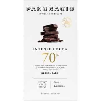 Chocolate negro intenso 70% cacao tableta 100 g - Pancracio