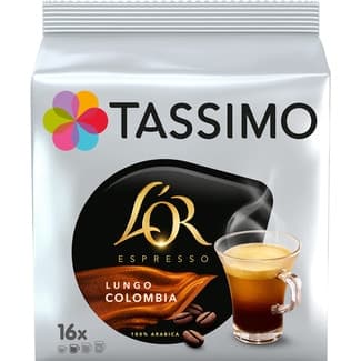 Café lungo Colombia 100% arábica estuche 16 cápsulas - Tassimo