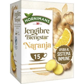 Bienestar infusión de jengibre y naranja estuche 15 bolsitas - Hornimans