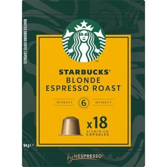 Café espresso intensidad 6 Blonde estuche 18 cápsulas compatibles con máquinas Nespresso - Starbucks