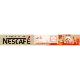 Café lungo pure arábica intensidad 5 Andes estuche 10 cápsulas - Nescafe Farmers Origins
