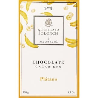 Chocolate negro 60% cacao con plátano tableta 100 g - Jolonch