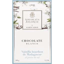 Chocolate blanco con vanilla bourbon de Madagascar al punto de sal tableta 100 g - Jolonch