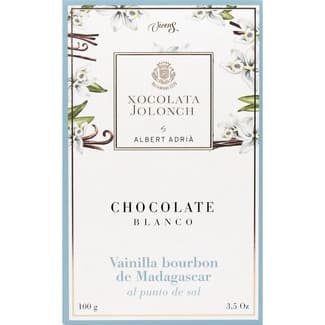Chocolate blanco con vanilla bourbon de Madagascar al punto de sal tableta 100 g - Jolonch